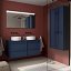 Mueble de baño Attila suspendido 4 cajones sobre encimera doble seno blue satin de Salgar